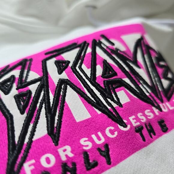 Diesel Women's Embroidered Logo Hoodie Sweatshirt White Size S Oversized Y2K - Picture 4 of 9